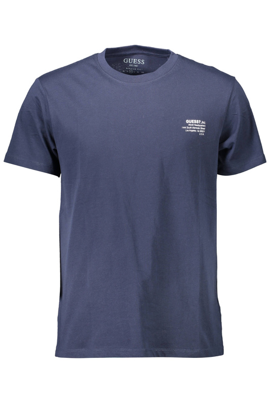 T-SHIRT MĘSKI Z KRÓTKIM RĘKAWEM GUESS JEANS NIEBIESKI