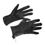 Rękawiczki skórzane damskie czarne polar BELTIMORE  K27