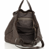 Torba damska pleciona shopper & shoulder leather bag - MAZZINI brąz caffe