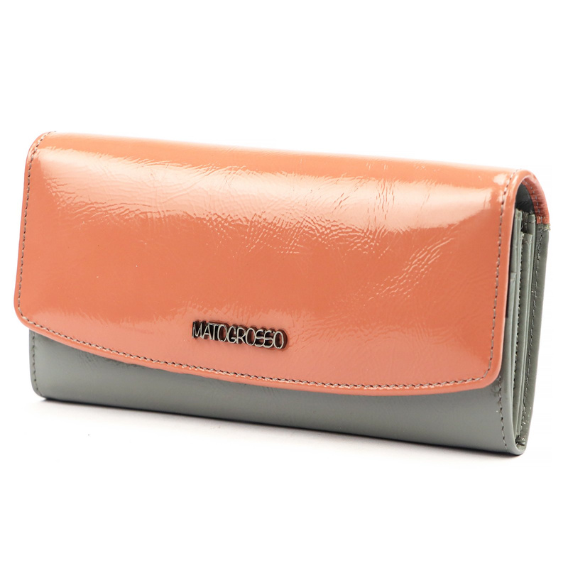 Mato Grosso podłużny damski portfel skóra naturalna portmonetka RFID