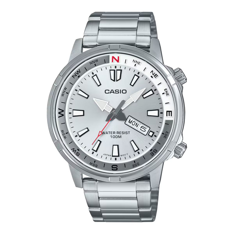 Zegarek CASIO MTD130D7AVDF. Kwarcowy, Kolor szary. Mężczyzna.