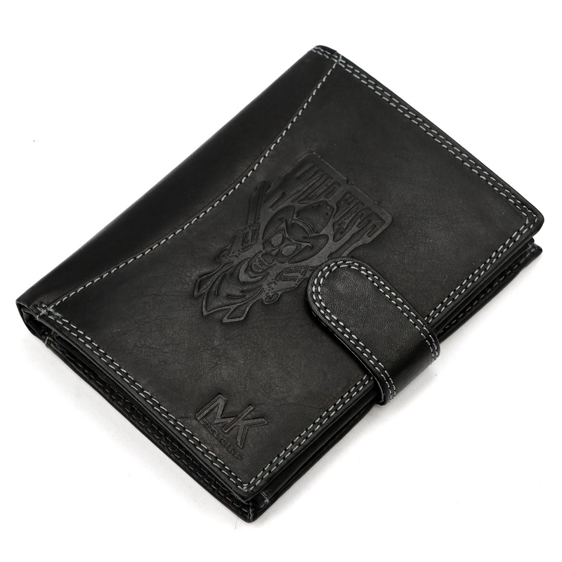 Money Kepper męski portfel skóra naturalna pionowy zamykany styl WILD WEST