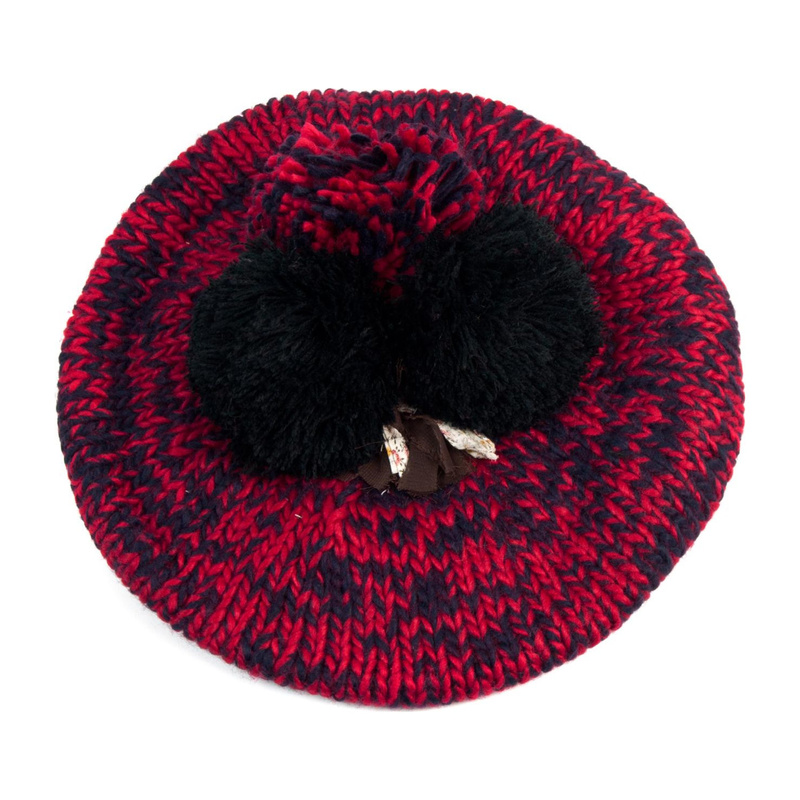 Beret Trzy Pompony