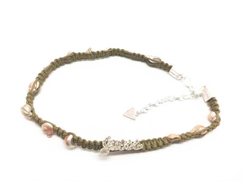 Biżuteria GUESS UFN40907. Naszyjnik, Kolor zielony różowy. Kobieta.