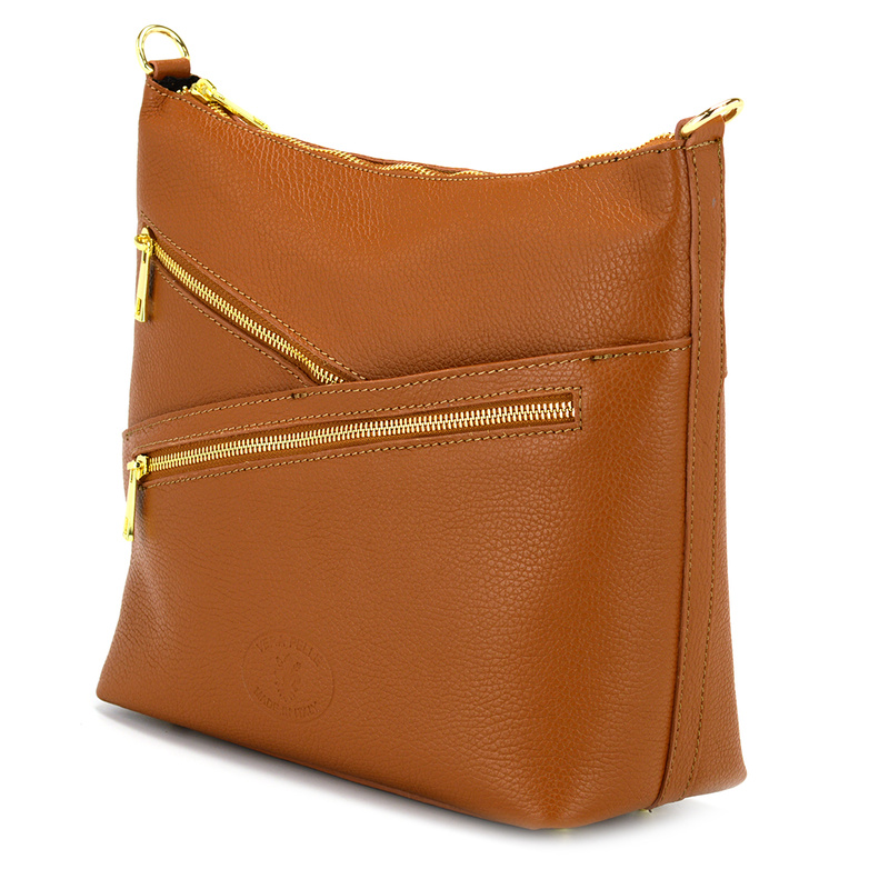 MiaMore damska listonoszka skóra naturalna torba na ramię z kieszeniami