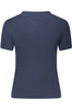 TOMMY HILFIGER DAMSKI T-SHIRT Z KR�TKIM R�KAWEM NIEBIESKI