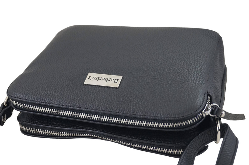 Torebka skórzana damska włoska - Czarna