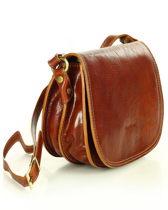 Włoska listonoszka damska skóra naturalna MARCO MAZZINI - Cremona camel