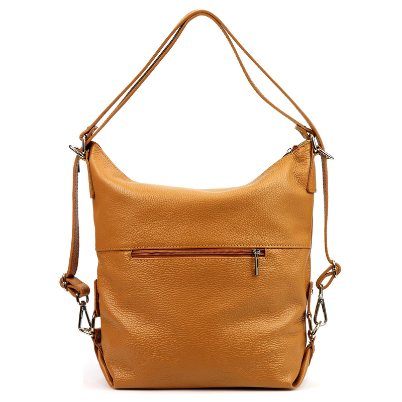 PATRIZIA Duża elegancka damska skórzana torebka na ramię z kieszeniami