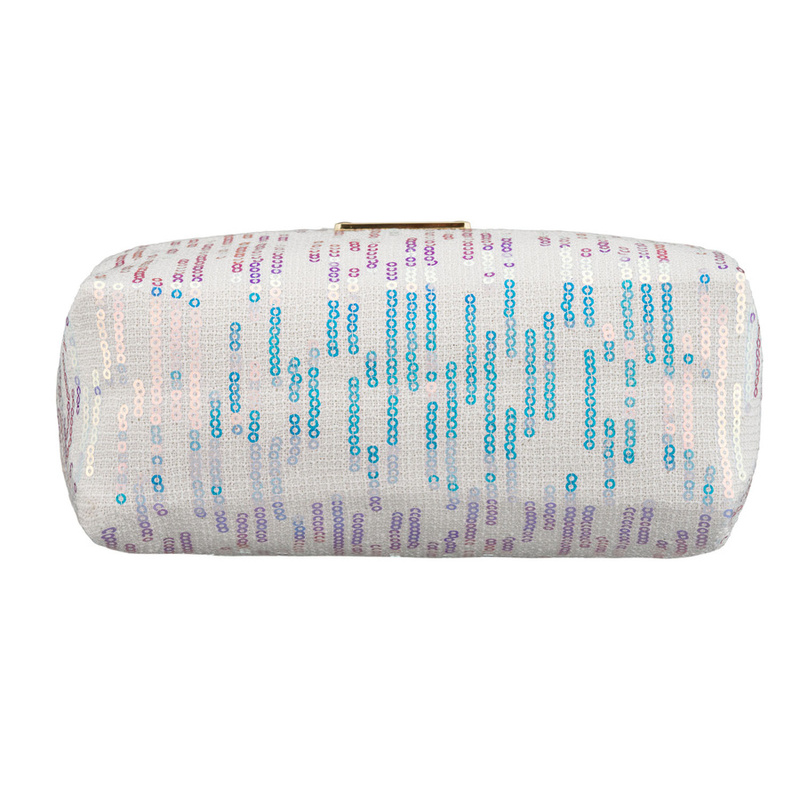 Kosmetyczka z poliestru w białym kolorze, jednokomorowa - Peterson