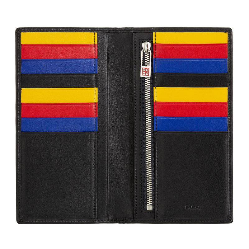 DuDu damski portfel skóra naturalna pionowa duża portmonetka