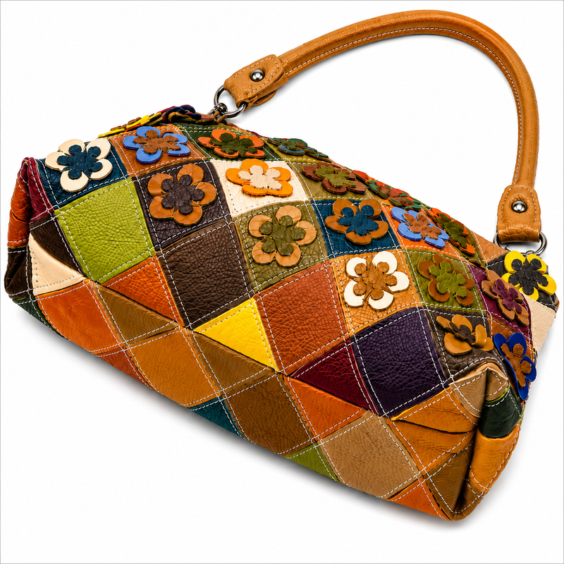Torebka skórzana magic bags kolorowa mozaika 9971-1