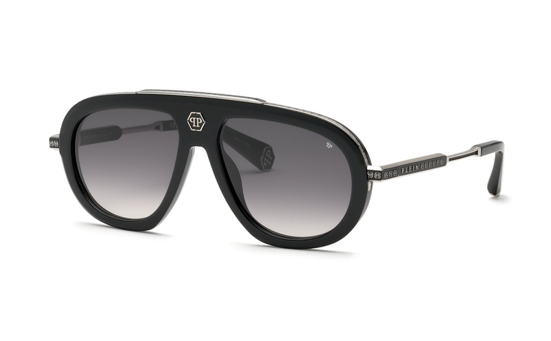 Okulary PHILIPP PLEIN SPP151V57700Y. Okulary przeciwsłoneczne, Kolor czarny. Mężczyzna.