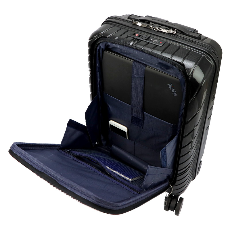 Pierre Cardin walizka na kółkach materiał ABS z zamkiem szyfrowym