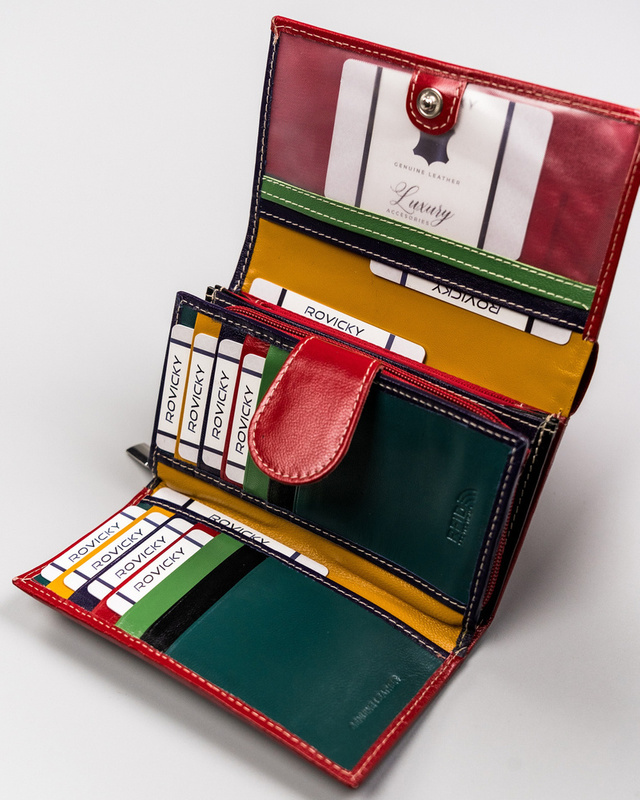 Skórzany damski portfel Rovicky R-RD-21-GCL-Q