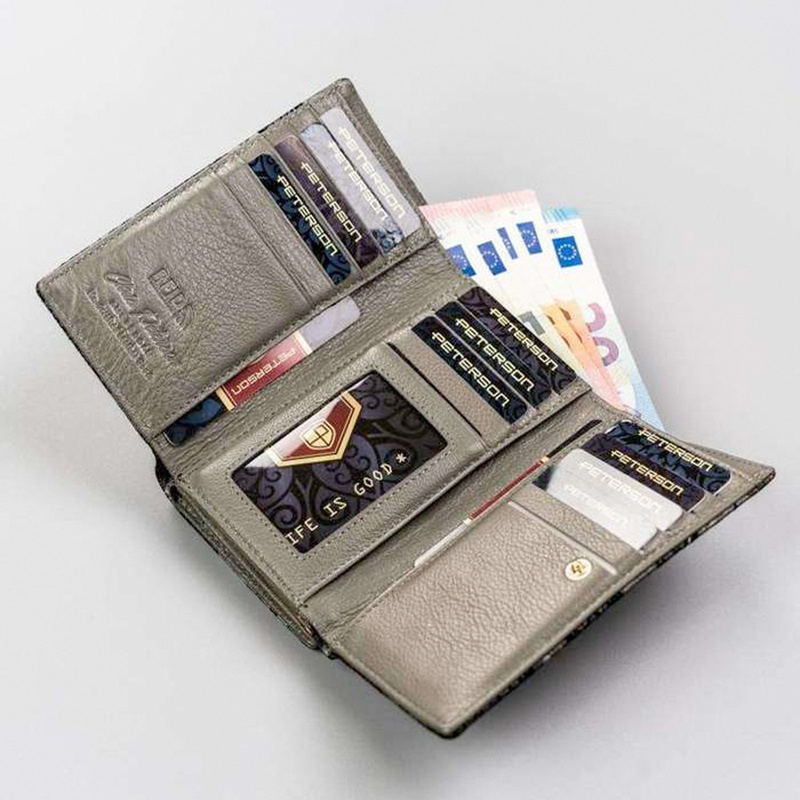 Skórzany damski portfel Peterson PTN 42108-ONBF