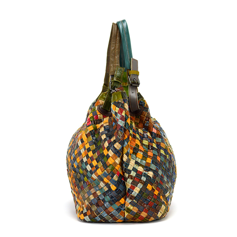 Duża Torebka skórzana na ramię oryginalny wzór