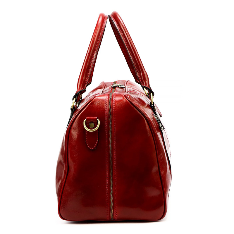 Gregorio podróżna torba skóra naturalna torba weekendowa duża z paskiem