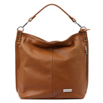 Damska stylowa skórzana torebka na ramię shopper z kieszeniami MiaMore