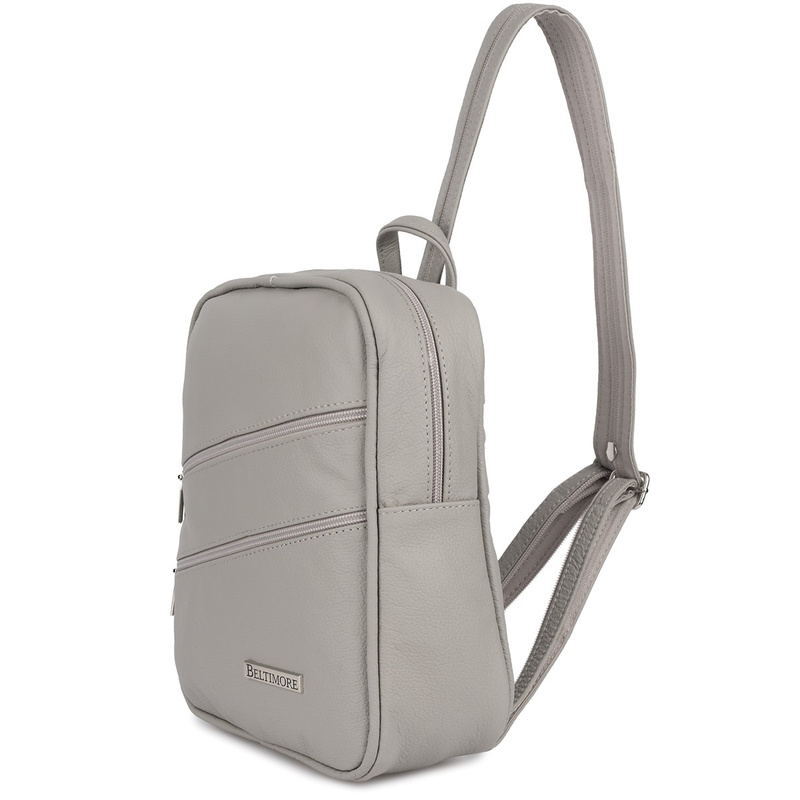 Plecak torebka damska Skórzana Beltimore jasno szary022