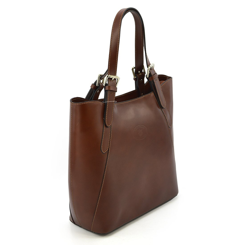 Vera Pelle damska shopperbag duża skóra naturalna torebka na ramię