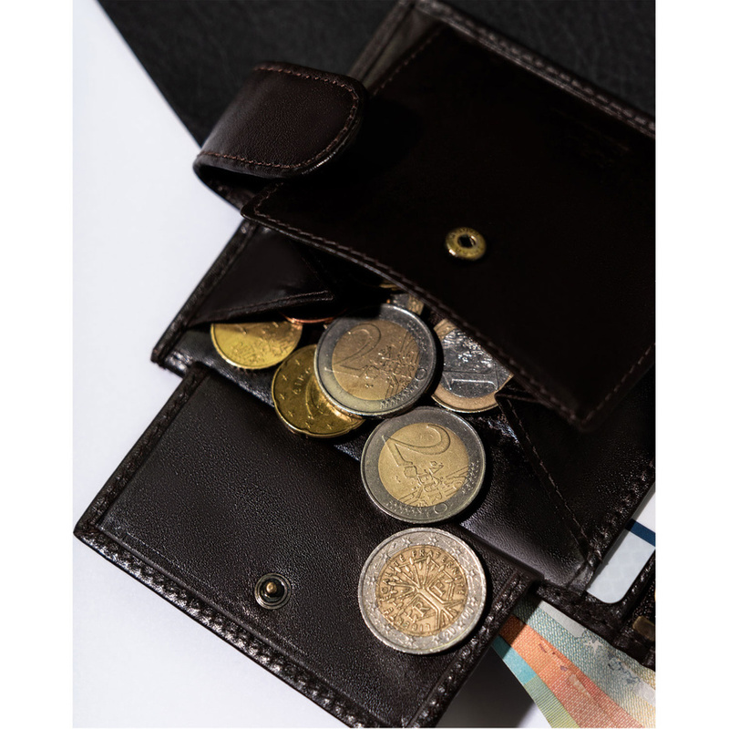 Rovicky portfel męski skóra naturalna rozbudowany pojemny system RFID