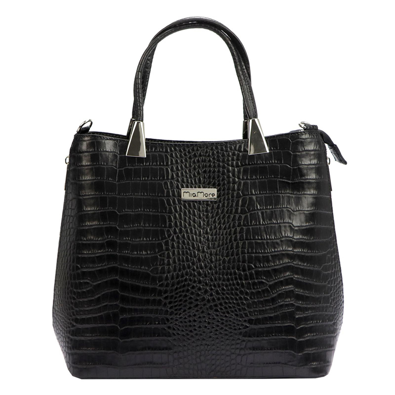 Damska torebka ze skóry naturalnej MiaMore 01-032 CROCO