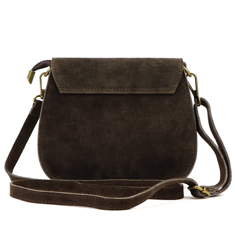 Luka Klasyczna Zamszowa damska listonoszka skórzana przez ramię z kieszenią