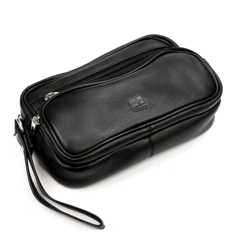 Nordee męska saszetka skóra naturalna torba do ręki z kieszeniami