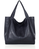 MARCO MAZZINI Torebka miejski shopper bag skóra naturalna handmade czarny