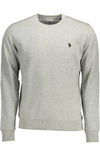 US POLO ASSN. MĘSKA SZARA BLUZA Z ROZPINANYM NA ZAMEK