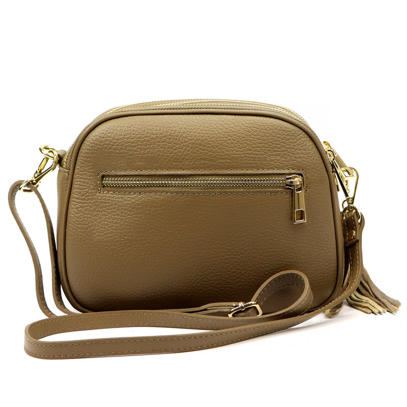 Vera Pelle listonoszka damska skóra naturalna zamsz trzykomorowa kieszenie