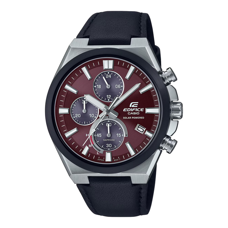 Zegarek CASIO EFSS630BL5AVU. Słoneczny, Kolor czerwony. Mężczyzna.