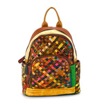 Wzorzysty damski plecak skórzany z wzorem mozaiki