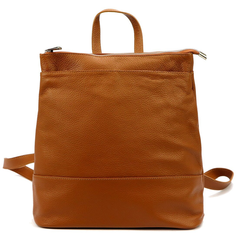 Luka Skórzany damski miejski plecak na ramię z kieszeniami pojemny