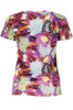 T-SHIRT DAMSKI Z KRÓTKIM RĘKAWEM KLASY CAVALLI FIOLETOWY