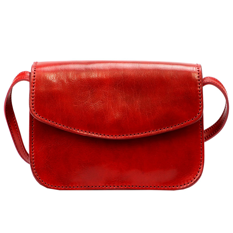 Florence Skórzana listonoszka na ramię 3 komory zamykana klapą elegancka