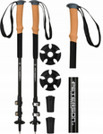 Regulowane, czarne kijki trekkingowe z aluminium - Peterson