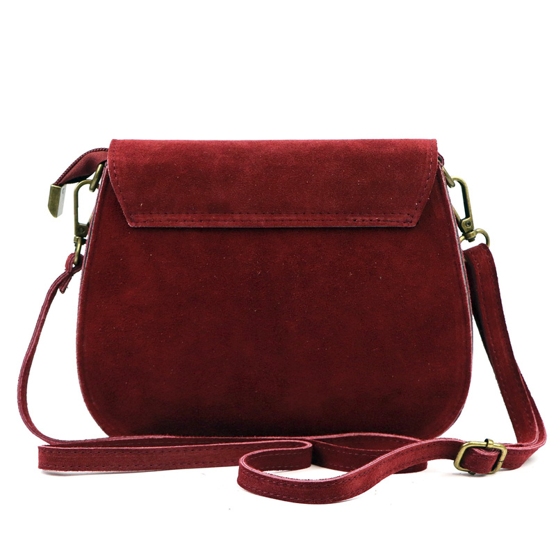 Luka Klasyczna Zamszowa damska listonoszka skórzana przez ramię z kieszenią