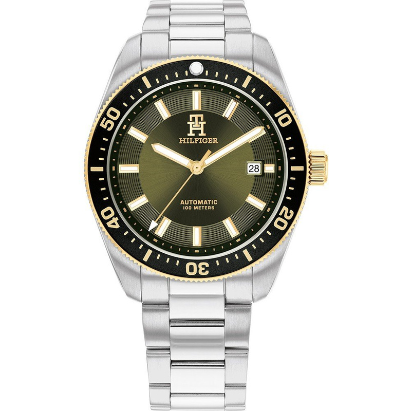 Zegarek TOMMY HILFIGER 1792155. Automatyczny, Kolor zielony. Mężczyzna.