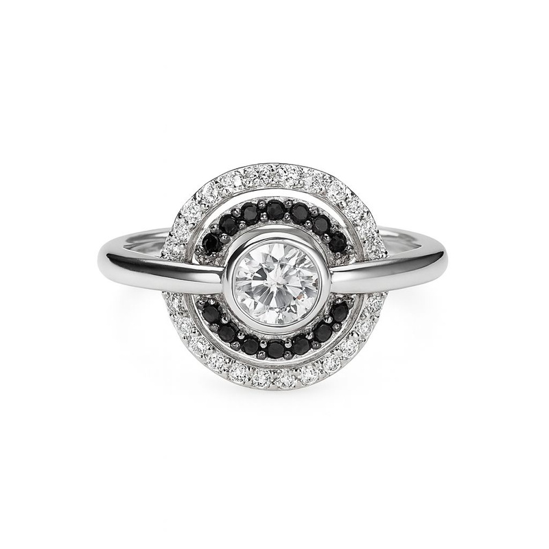 Biżuteria DIAMONFIRE 6117821082165. Pierścionek, Kolor szary. Kobieta.