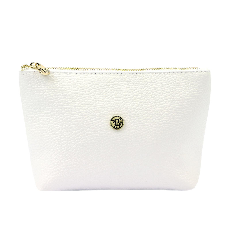 Gregorio Kosmetyczka damska ze skóry naturalnej zapinana na suwak