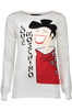 BIA�Y SWETER LOVE MOSCHINO DAMSKI