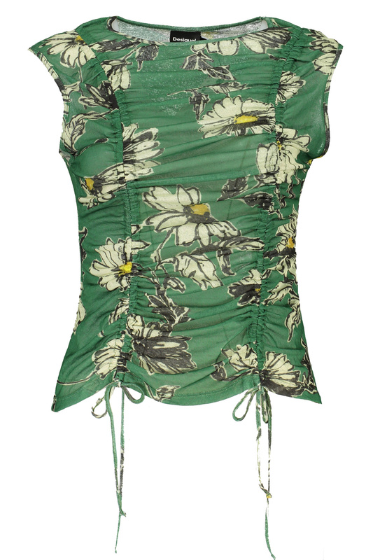 DESIGUAL ZIELONY damski top bez rękawów
