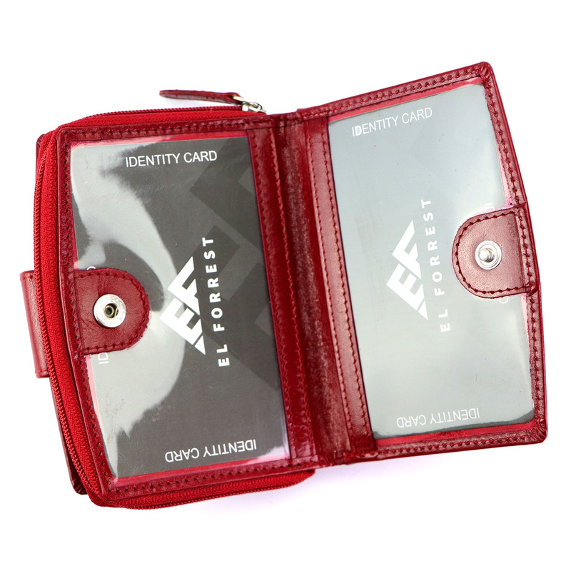 EL FORREST portmonetka skóra naturalna damski portfel pionowy RFID