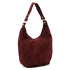 Vera Pelle damska torebka na ramię skóra naturalna zamszowa shopperbag