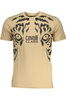 T-SHIRT M�SKI Z KR�TKIM R�KAWEM KLASY CAVALLI BE�OWY
