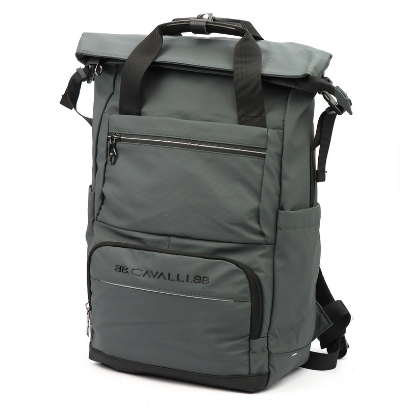 B.Cavalli duży plecak podróżny do pracy z kieszeniami zamykany na suwak