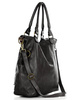 Torebka skórzana XL shopper vintage bag z kieszeniami vera pelle - MARCO MAZZINI czarny