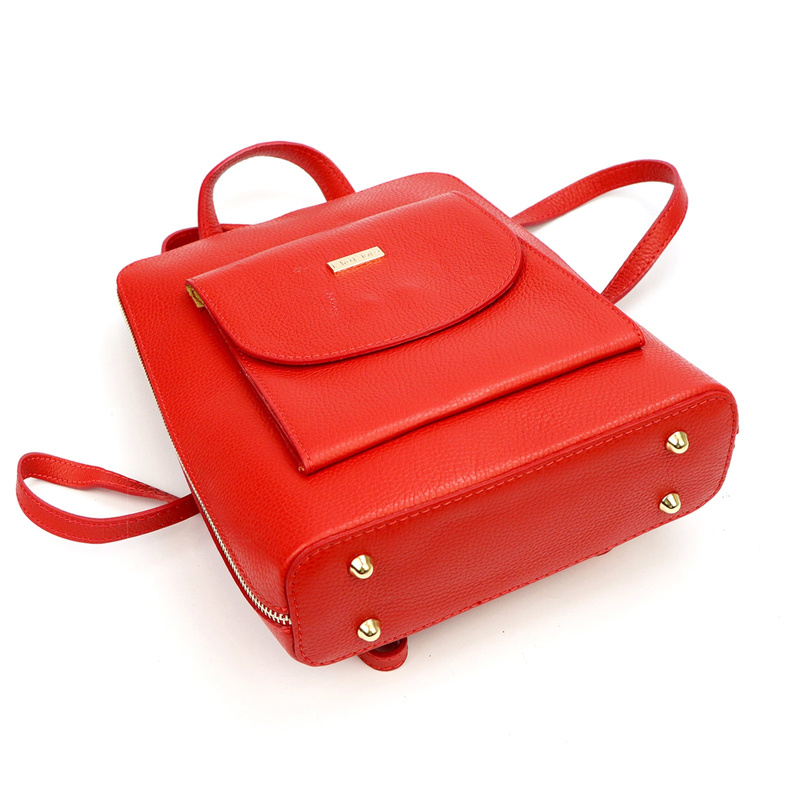 Miejski damski plecak MiaMore skórzany torebka na ramię z kieszeniami 